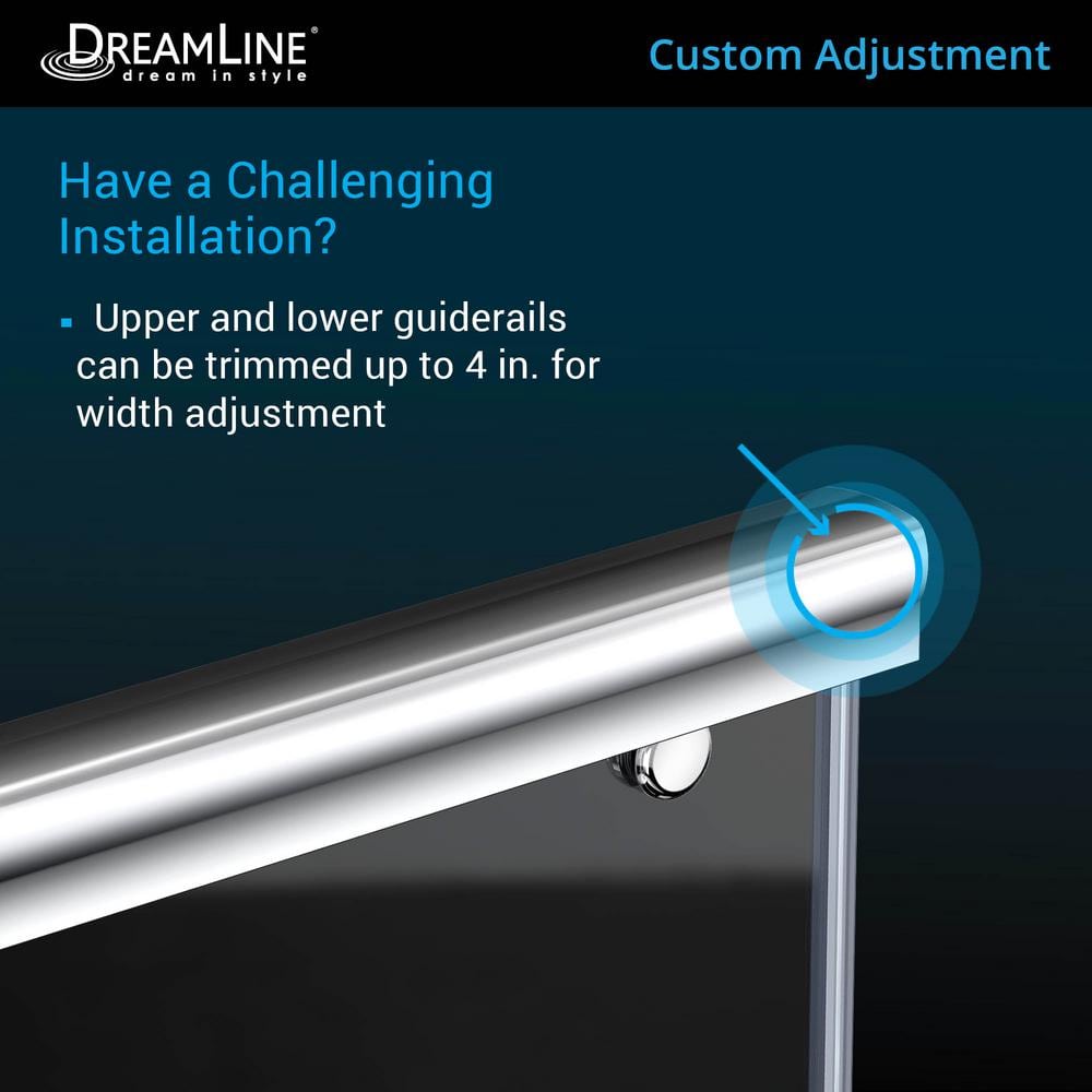 Charisma 60" Frameless Clear Glass Sliding Shower Kit with Brushed Nickel Hardware