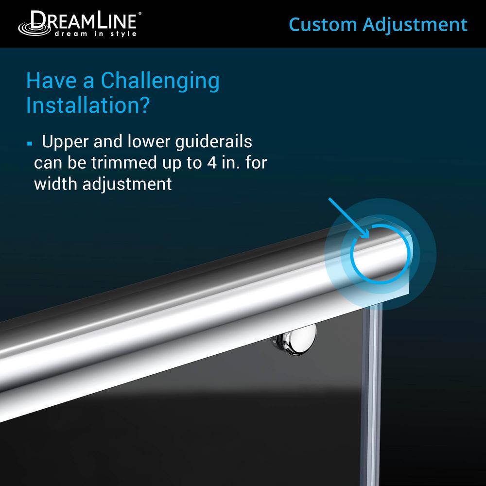 Charisma 60" Frameless Sliding Shower Kit with Brushed Nickel Hardware