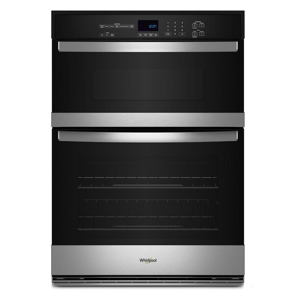 Whirlpool 30 in. Electric Wall Oven & Microwave Combo in. Stainless Steel, Silver