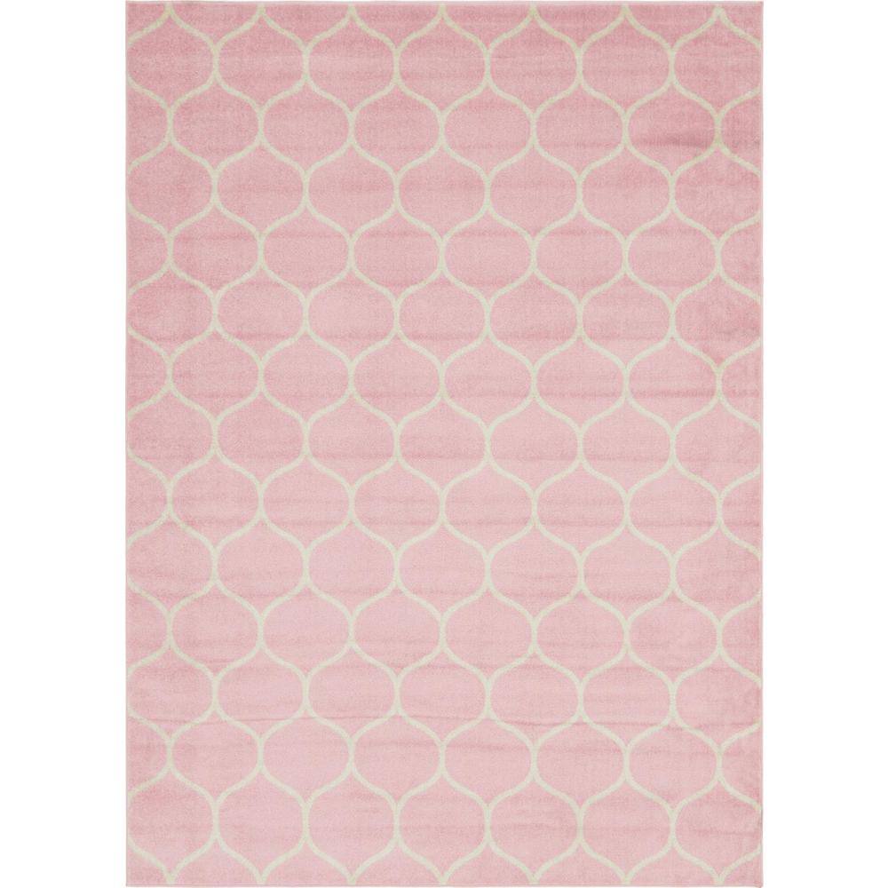 Unique Loom Trellis Frieze Rounded Pink 9' 0 x 12' 0 Area Rug 3140872 ...