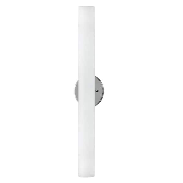 KUZCO Bute 24-in 1 Light 31-Watt Brushed Nickel Integrated LED Wall Sconce