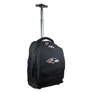 NFL Baltimore Ravens 19 in. Black Wheeled Premium Backpack