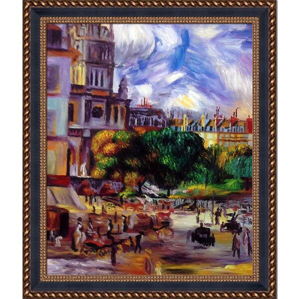 LA PASTICHE Church of Holy Trinity in Paris by Pierre-Auguste Renoir Verona Gold Braid Framed Nature Art Print 24.75 in. x 28.75 in.