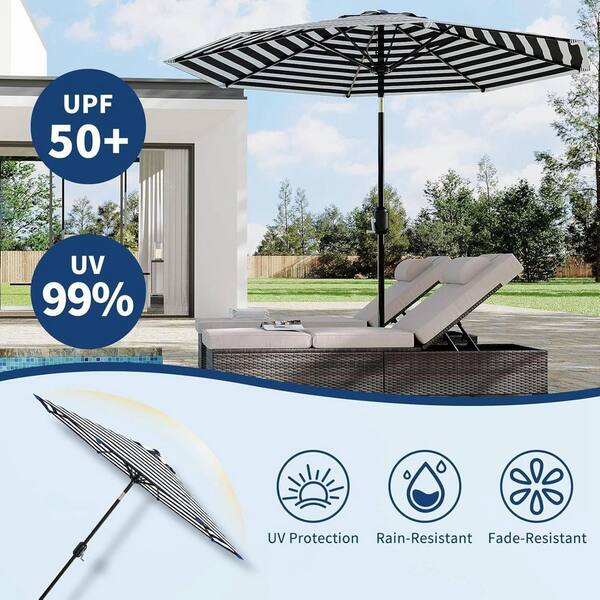 cantilever patio umbrella navy blue Clihome 10 ft. x 13 ft. Double Top Cantilever Patio Umbrella in Navy Blue  with Wheeled Base and Hooks CL-OD1B10136NV