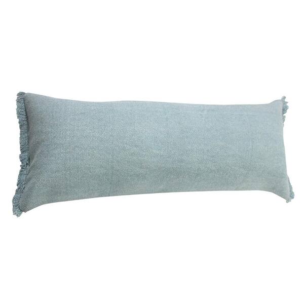 light blue lumbar pillow