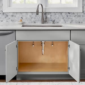 Shaker 30 in. W x 24 in. D x 34.5 in. H Assembled Sink Base Kitchen Cabinet in Dove Gray