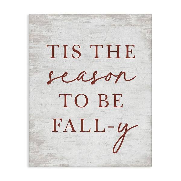 Stupell Industries Rustic Seasonal Fall by Lettered and Lined 1-Piece Unframed Graphic Print Typography Poster Art Print 40 in. x 30 in.