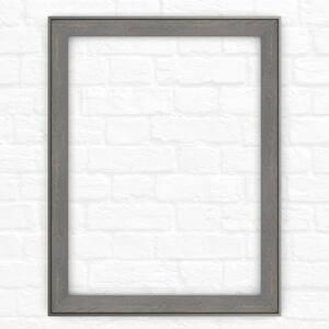 23 in. x 33 in. (S2) Rectangular Mirror Frame in Weathered Wood