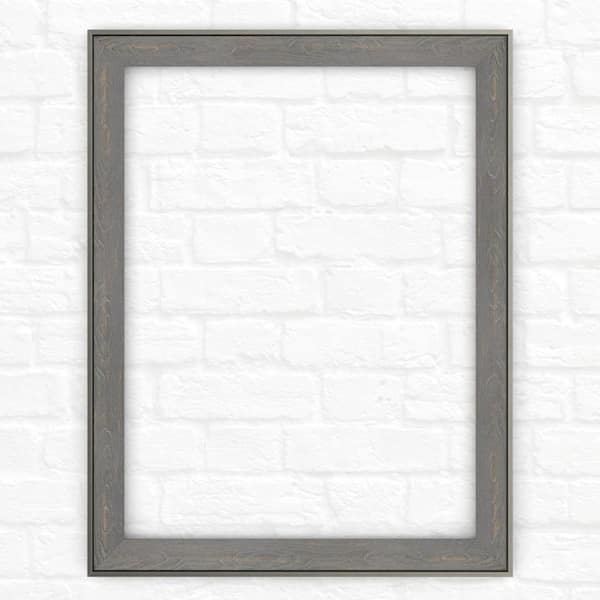 Delta 23 in. x 33 in. (S2) Rectangular Mirror Frame in Weathered Wood