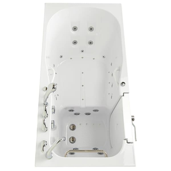 Malibu Home Venice Rectangle Massaging Air Jet Bathtub 72x 40x 22 in White - MHVN7240A01