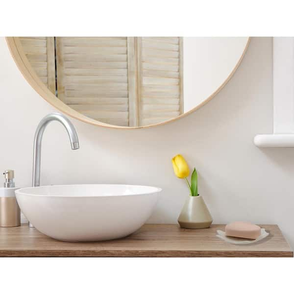 Evideco Bathroom Sink Counter Top Metal Soap Dish Color: White