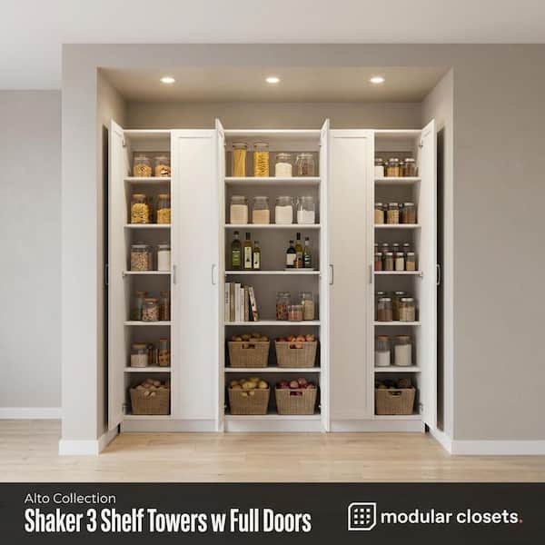 MODULAR CLOSETS Alto Pantry Collection 81 in. W White Wall Mounted