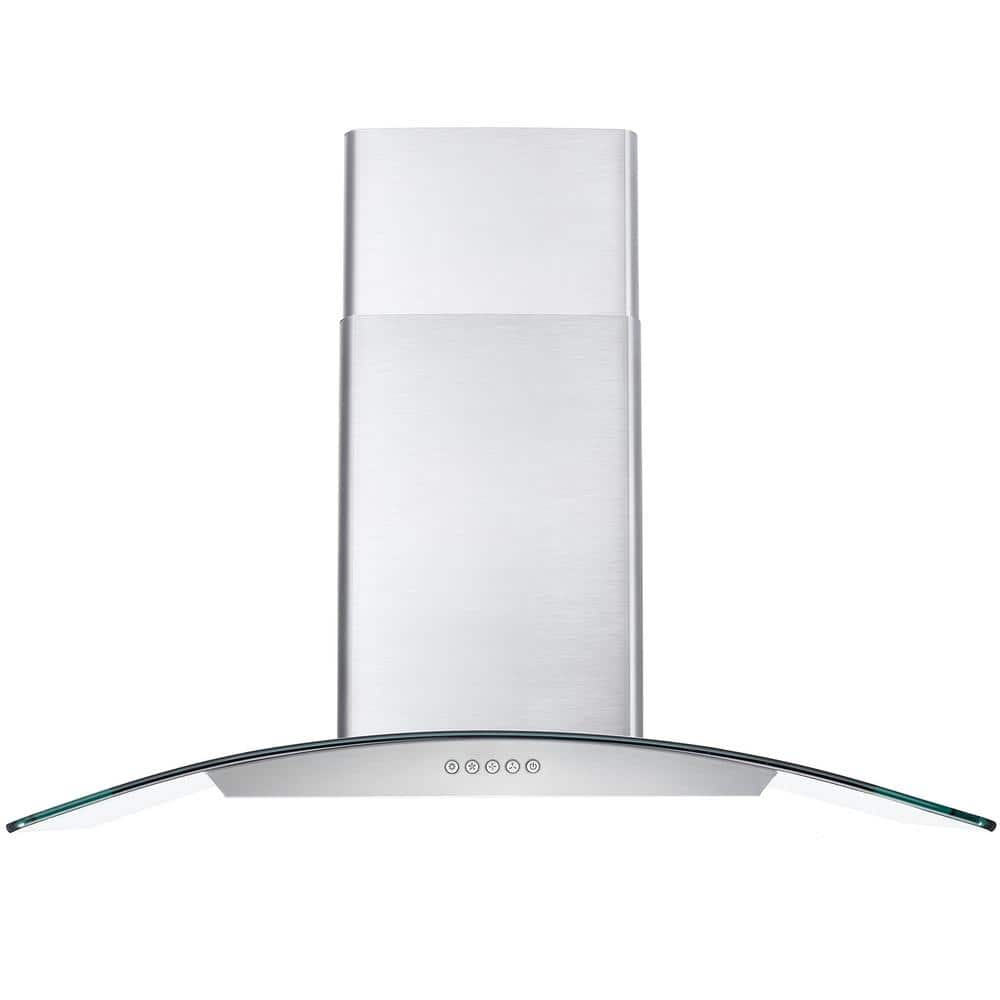 Cosmo 36" Stainless Steel Wall Mount Range Hood with Charcoal Filter