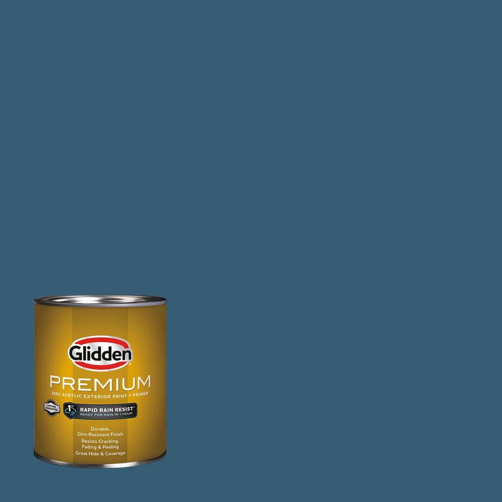 Glidden Premium 1 qt. PPG1152-6 Brigade Satin Exterior Latex Paint