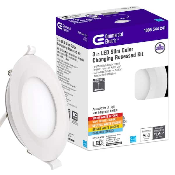 Westgate LED Recessed Light 3Inch Ultra Slim Trim-Dimmable-Junction Box Included 