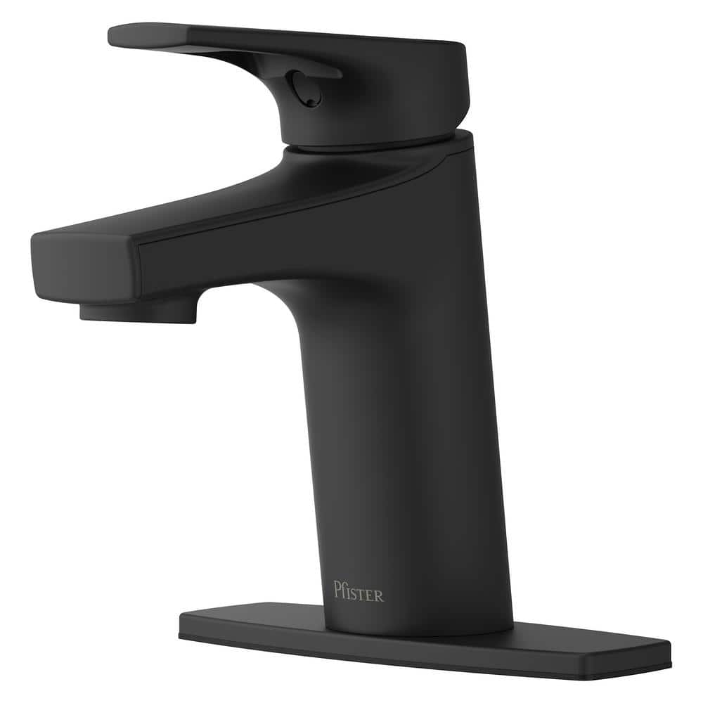 Matte Black Single Handle Ceramic Disc Bathroom Faucet