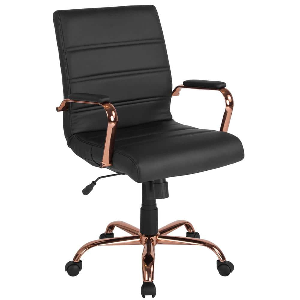 grey and rose gold desk chair