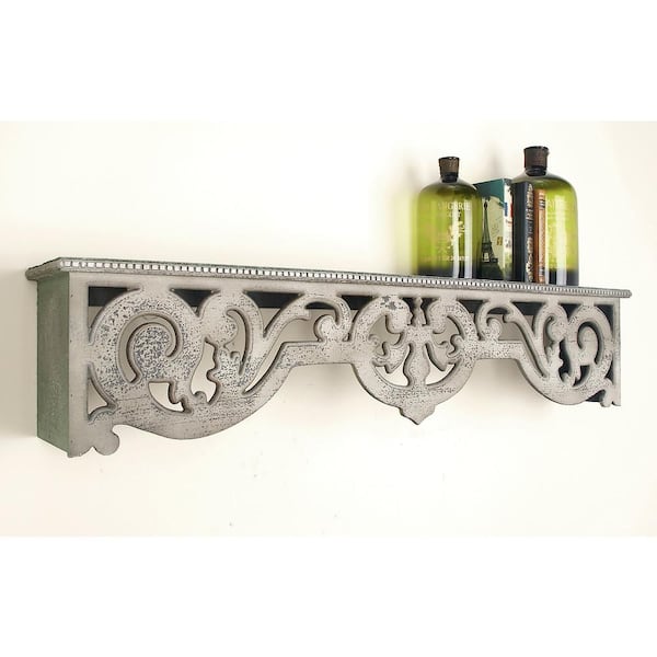 48 in. W x 8 in. D Beige Wood Decorative Wall Shelf