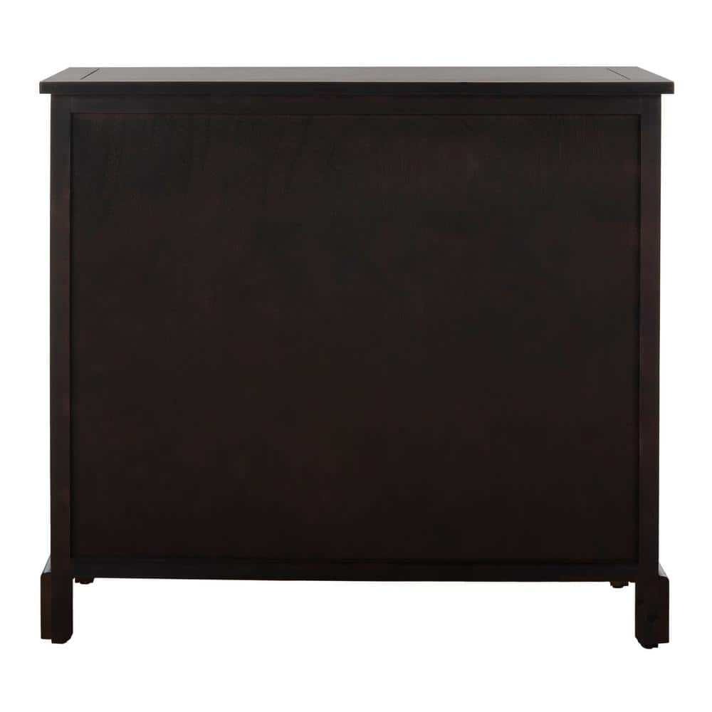 Transitional Pine Wood Storage Unit with 6 Wicker Baskets, Brown