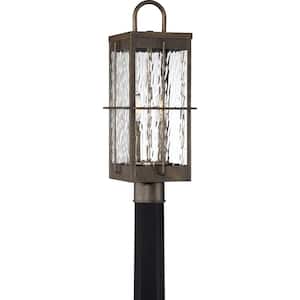 Ward 1-Light Gilded Bronze Outdoor Post Lantern