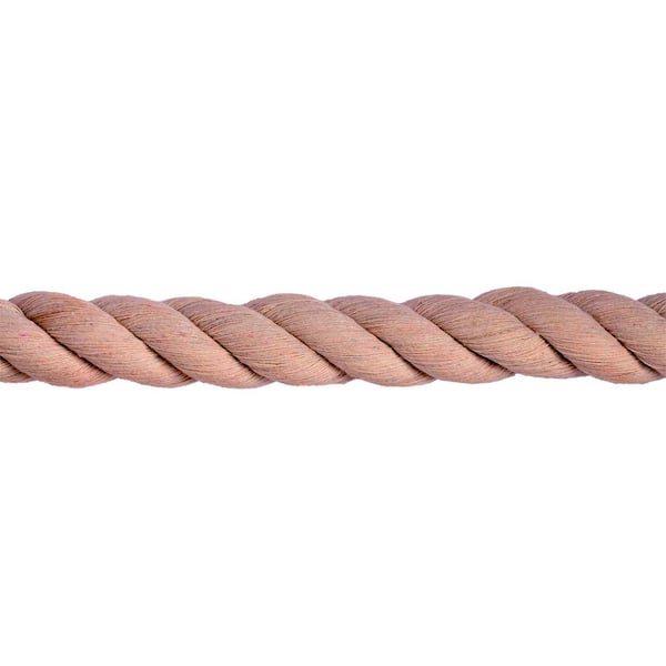 KingCord 1/2 in. x 200 ft. Cotton Twisted Rope 3-Strand, Natural