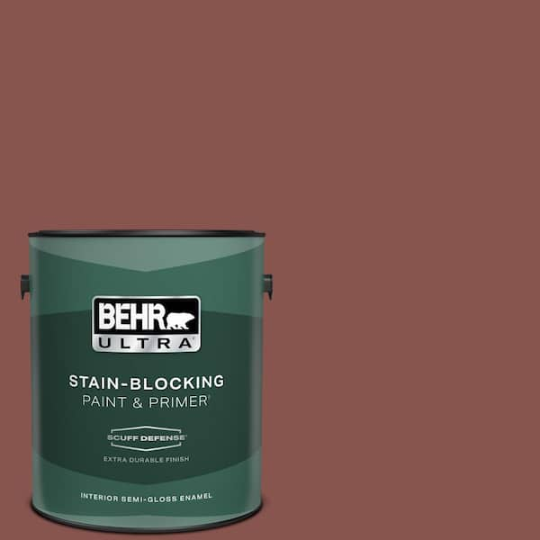 BEHR ULTRA 1 gal. #160F-6 Boston Brick Extra Durable Semi-Gloss Enamel Interior Paint & Primer