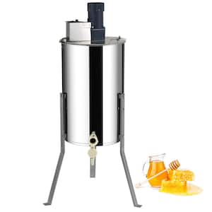 Electric Honey Extractor 2/4 Frame Stainless Steel Beekeeping Extraction with Transparent Lid Honeycomb Drum Spinner