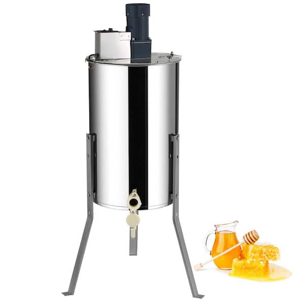 VEVOR Electric Honey Extractor 2/4 Frame Stainless Steel Beekeeping Extraction with Transparent Lid Honeycomb Drum Spinner