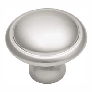 Conquest Collection 1-3/8 in. Dia Satin Nickel Finish Cabinet Door and Drawer Knob (25-Pack)