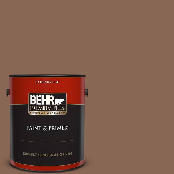 BEHR PREMIUM PLUS 1 gal. #PPU3-17 Clay Pot Flat Exterior Paint & Primer