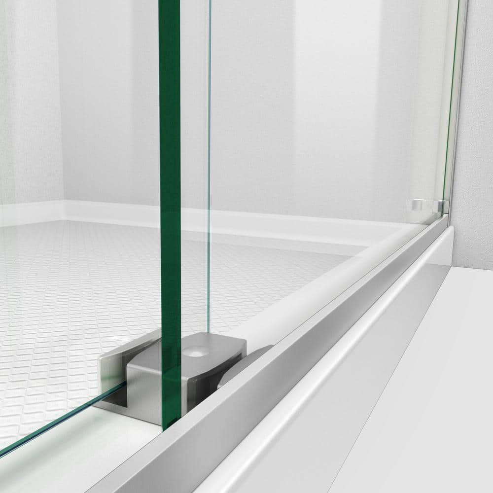 Essence-H 60" x 76" Brushed Nickel Semi-Frameless Shower Door