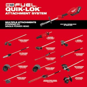 M18 FUEL QUIK-LOK Rubber Broom Attachment and M18 FUEL QUIK-LOK Bristle Brush Attachment (2-Tool)