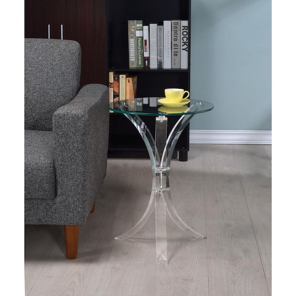 Clear deals accent table