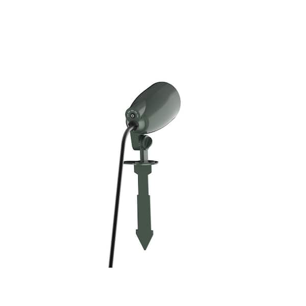 950 Lumens Bronze Metal Plug-in LED Outdoor Spotlight with 5CCT Integrated Bulb 1-Pack