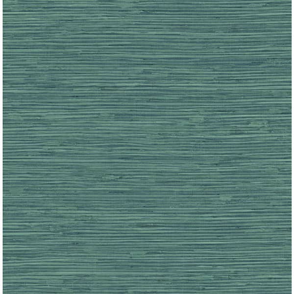 STACY GARCIA HOME Paradise Teal Saybrook Faux Rushcloth Vinyl Peel and Stick Wallpaper Roll (Covers 30.75 sq. ft.)