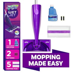 WetJet Spray Mop Starter Kit (1-WetJet, 5-Pads, Cleaning Solution and Batteries)