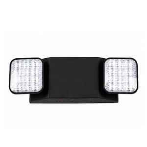 1-Pack 11-Watt Equivalent Rectangle Integrated LED Black Emergency Light with Ni-Cad 6.0-Volt Battery