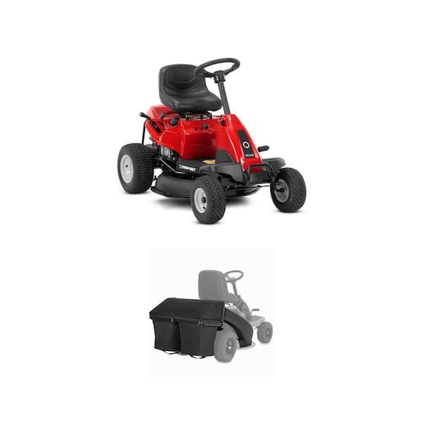 30 in. Double Bagger and 10.5 HP 6-Speed Rear Engine Riding Mower Combo