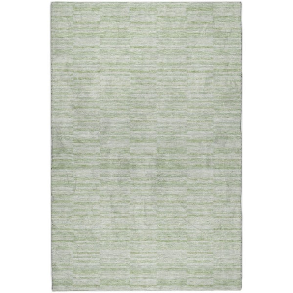 Dream Shag Premium Machine Washable Abstract ADS817 Sage 10 ft. x 14 ft. Area Rug