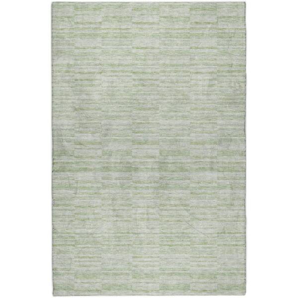 Dream Shag Premium Machine Washable Abstract ADS817 Sage 9 ft. x 12 ft. Area Rug