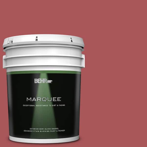 BEHR MARQUEE 5 gal. #M150-6 Lingonberry Punch Semi-Gloss Enamel Exterior Paint & Primer