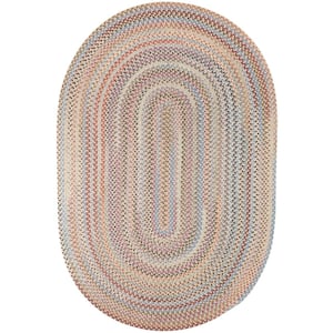 Greenwich Graphite Multi 3 ft. x 5 ft. Oval Indoor Braided Area Rug