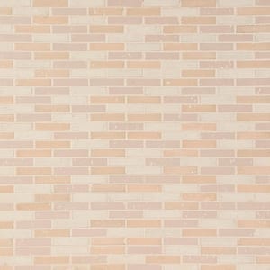 Queen Brick Warm Mix 10.6 in. x 12.75 in. 12mm Matte Clay Mosaic Wall Tile (0.94 sq. ft.)