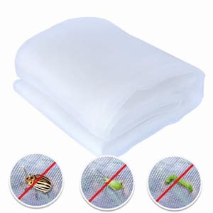 8 ft. x 20 ft. White Garden Mosquito Netting Bug Insect Net Protect Plants Fruits Flowers