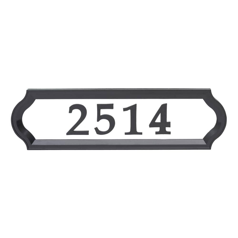 Nite Bright Reflective Black and White Address Sign