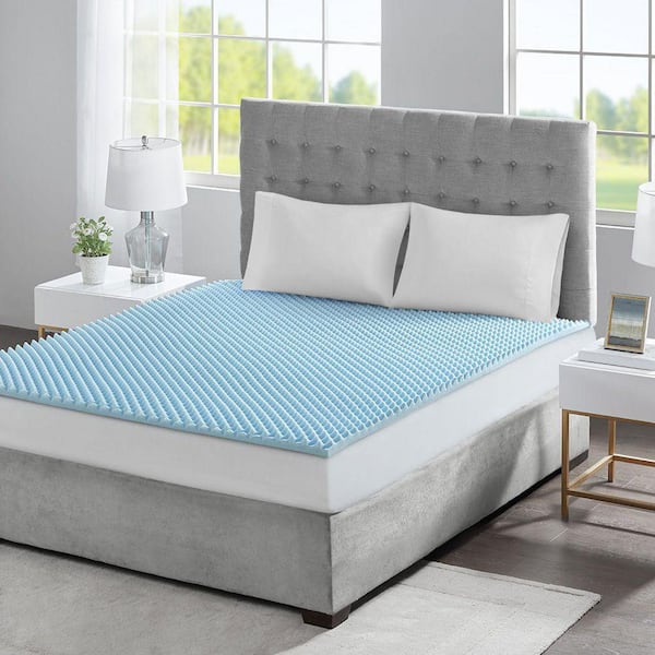Twin XL Extra Firm 2 in All Season Reversible Hypoallergenic 1.5 in.Cooling Mattress Topper