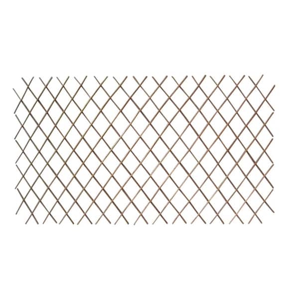 MGP 36 in. H x 72 in. L Peeled Willow Expandable Lattice Fence