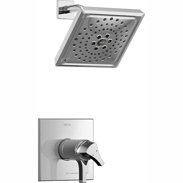 Delta Zura TempAssure 1-Handle Shower Faucet Trim Kit with H2Okinetic Spray in Chrome (Valve Not Included)