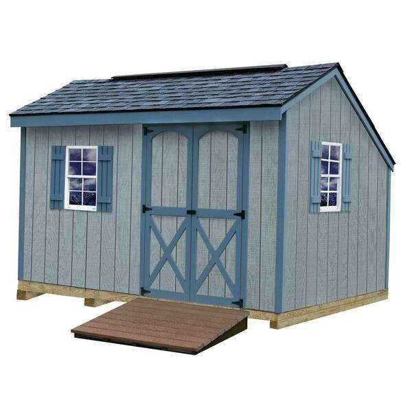 Best Barns Aspen 8 ft. x 12 ft. Wood Storage Shed with 2 Windows Ramp and Floor Included