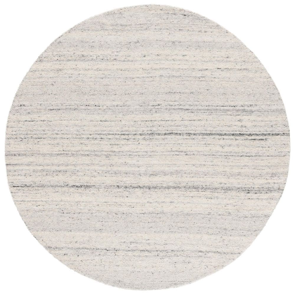 Restoration Vintage 6 ft. x 6 ft. Light Gray/Beige Distressed Striped Round Area Rug price history on PriceWatchPro